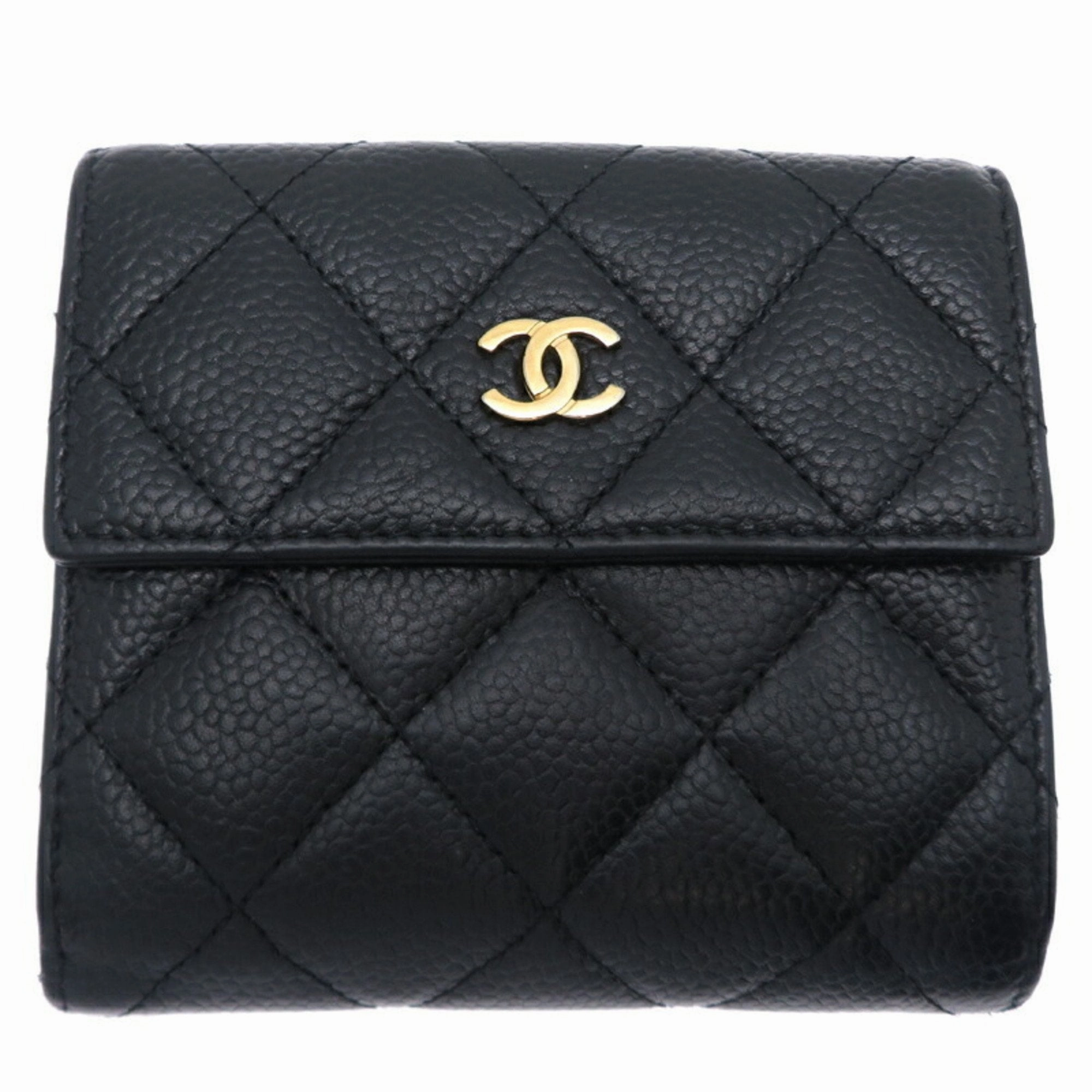 Chanel Grained Calfskin Wallet (Bi-Fold) (Pre-Owned)