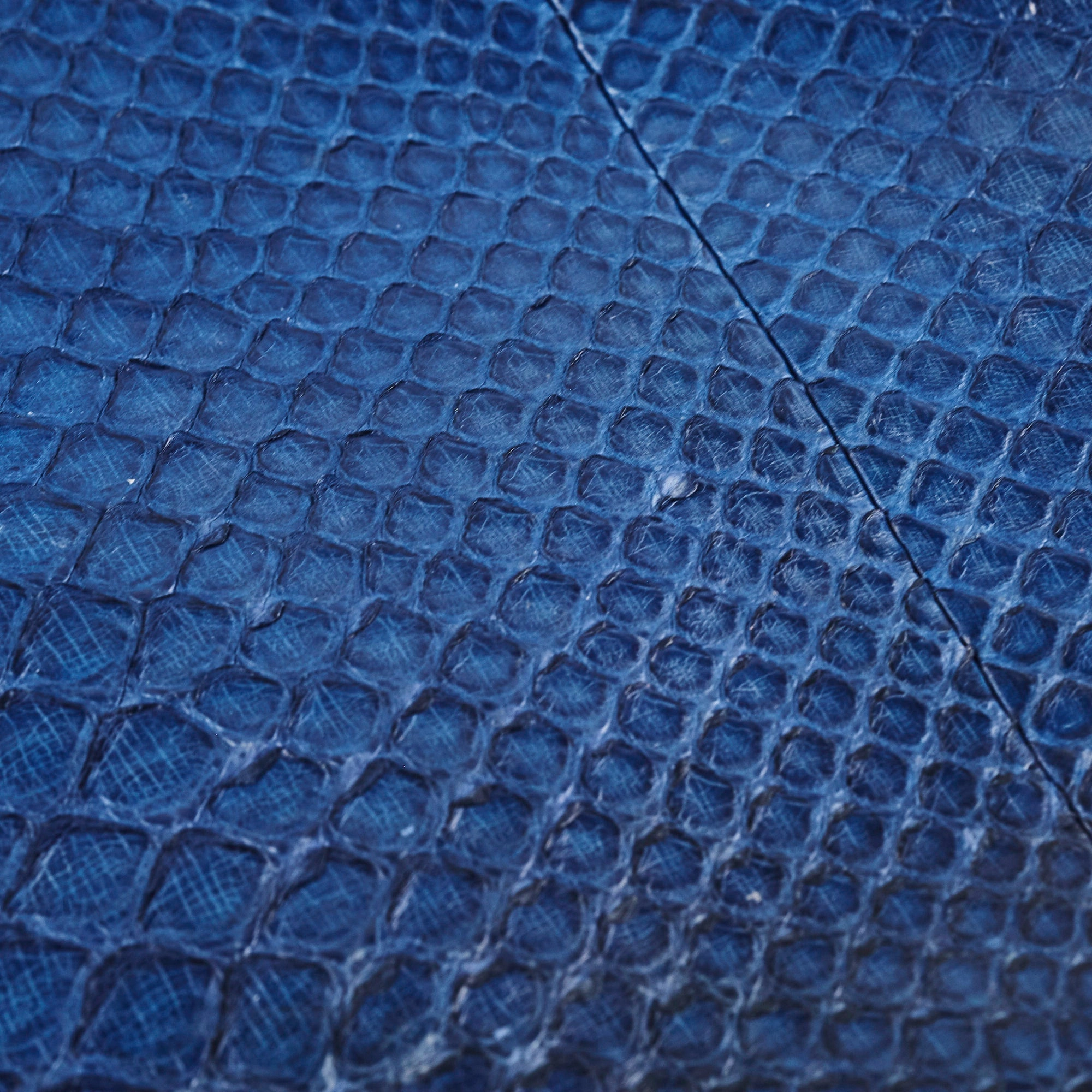 Chanel O case Medium Exotic Leather Blue