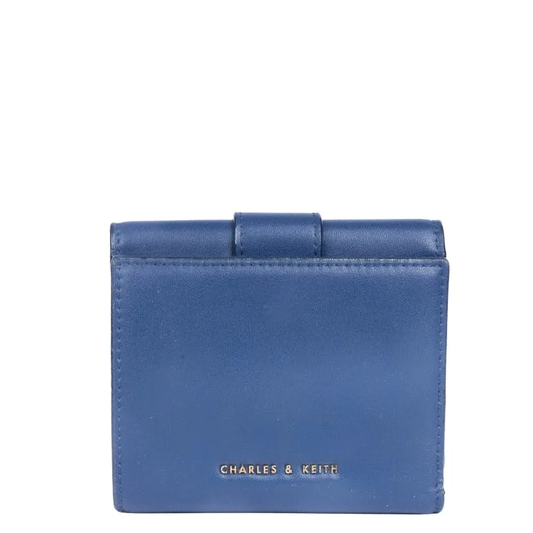 Charles & Keith Poppy Belt Buckle Strap Short Wallet