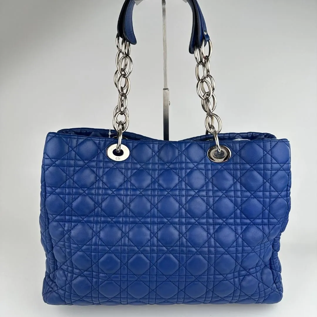 Christian Dior Large Lady Dior Soft Shopping Tote - Blue Totes, Handbags MR1004202544002