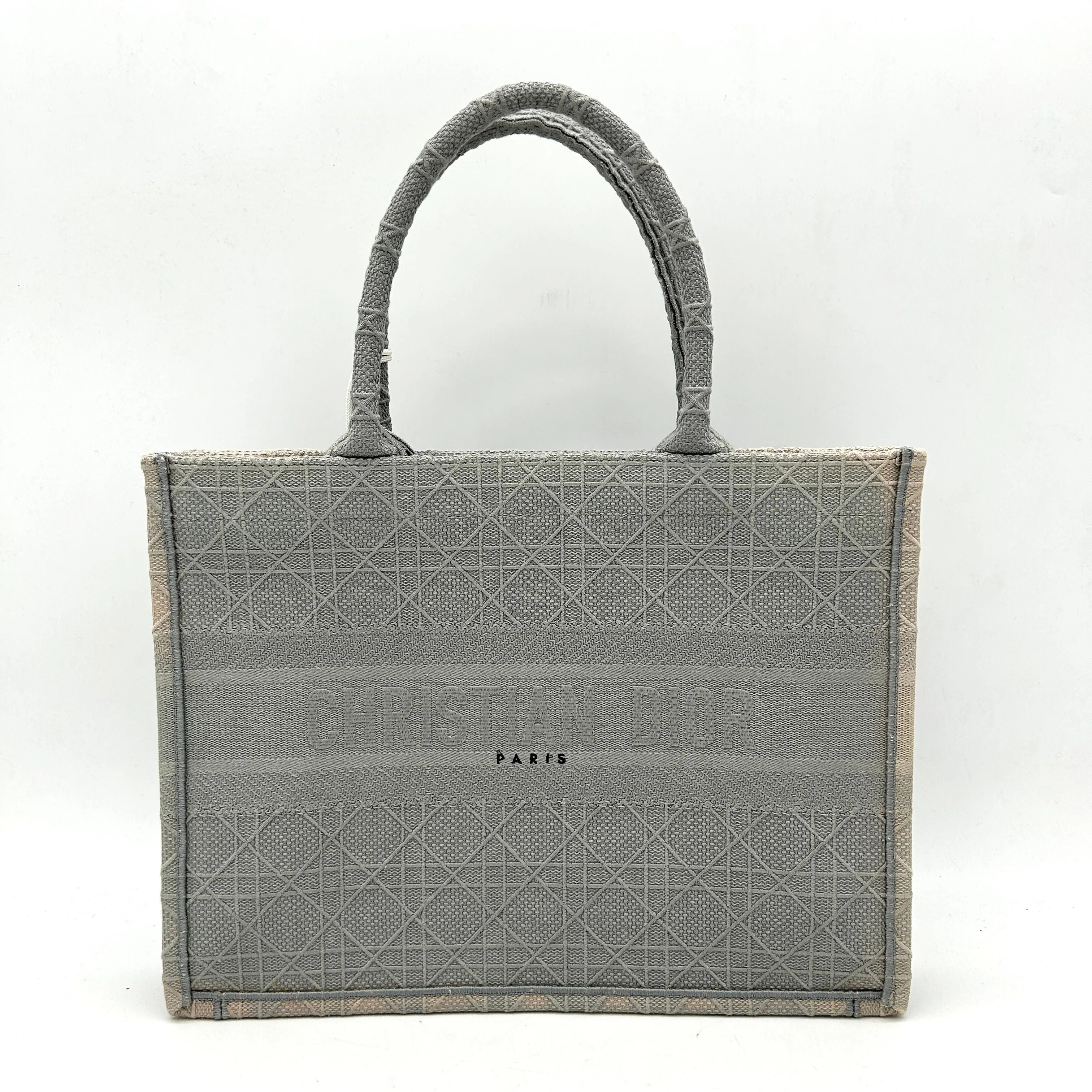 Christian Dior Medium Cannage Book Tote - Grey Totes, Handbags LA45533
