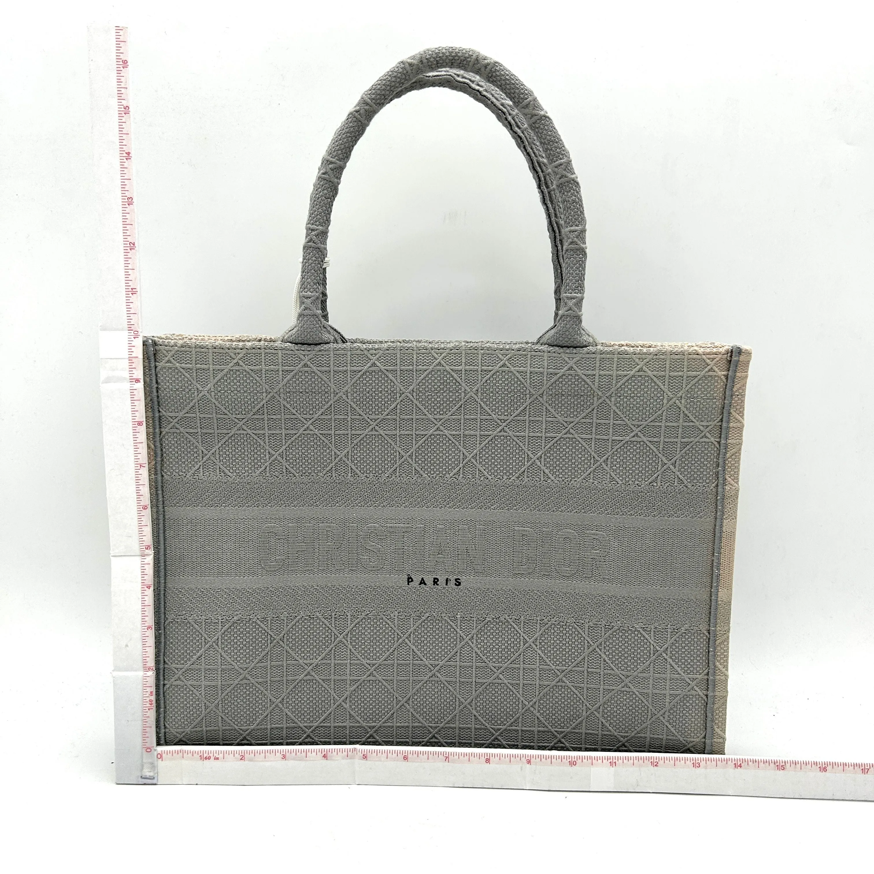 Christian Dior Medium Cannage Book Tote - Grey Totes, Handbags LA45533