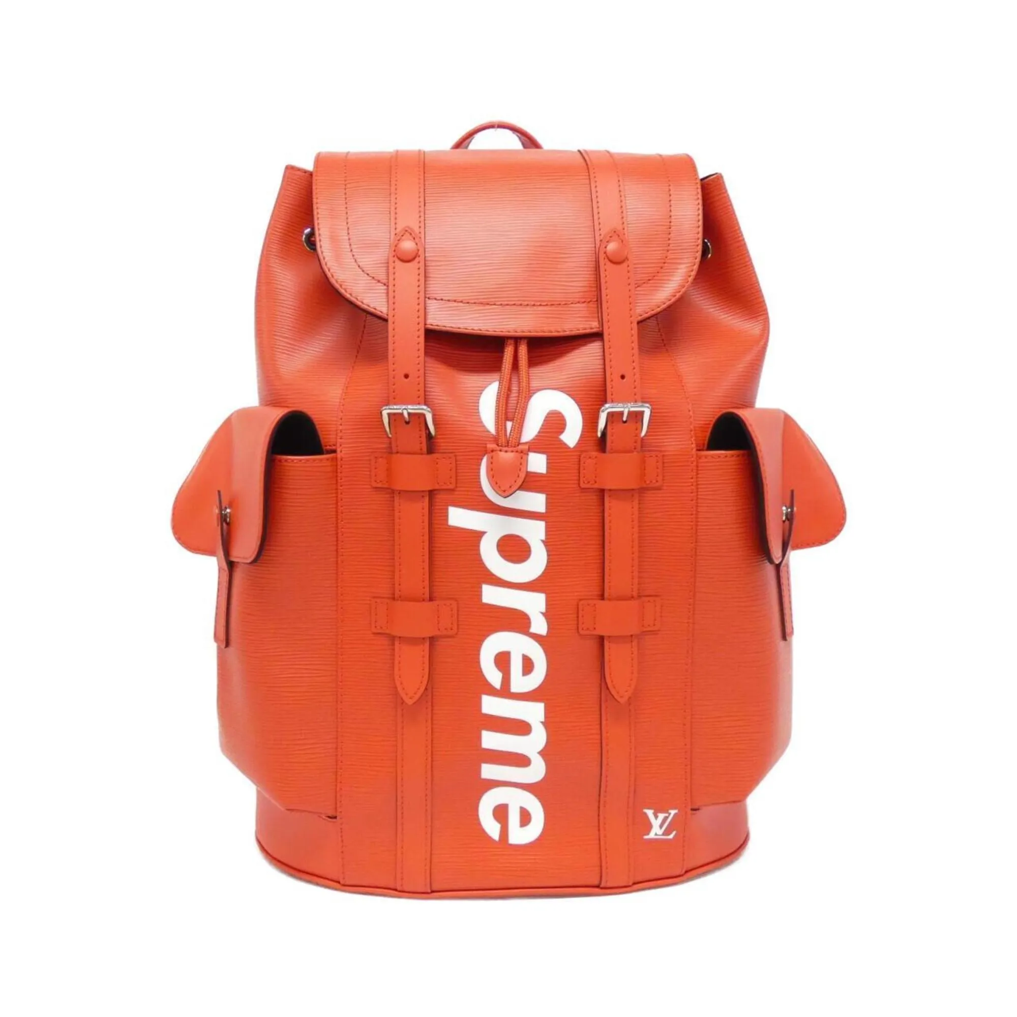 Christopher Leather Backpack with Dust Bag and Slight Scratches