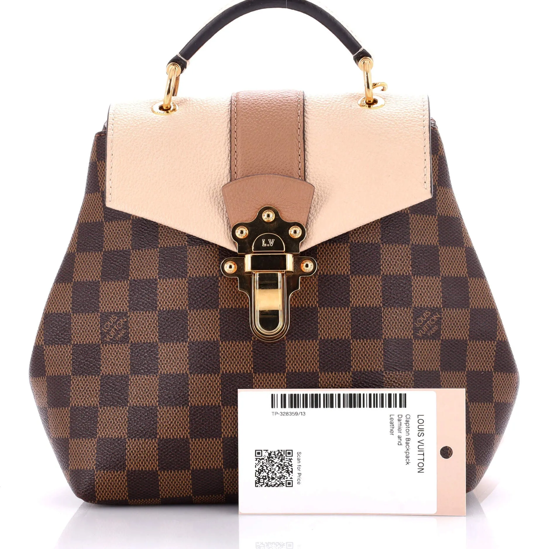 Clapton Backpack Damier and Leather