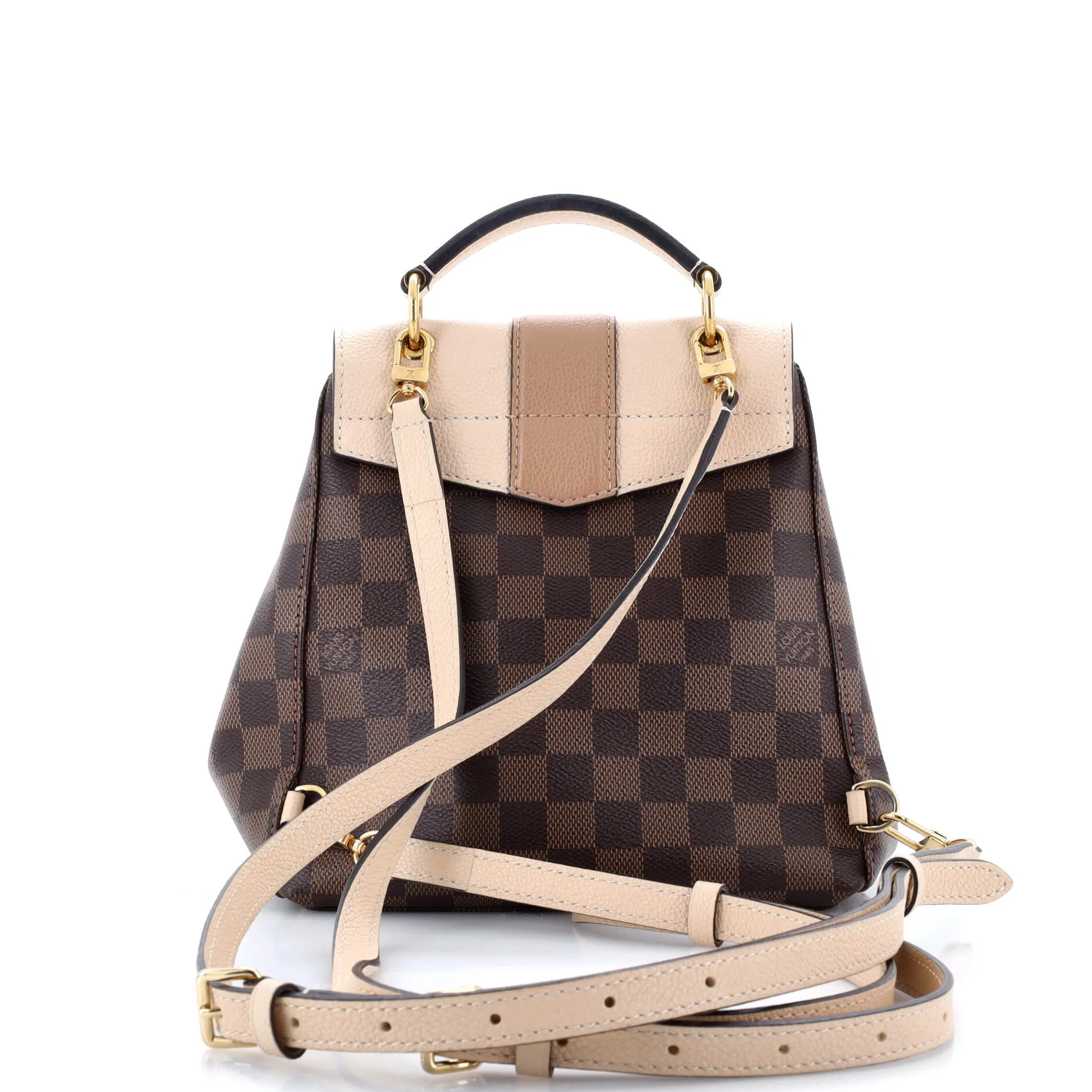 Clapton Backpack Damier and Leather