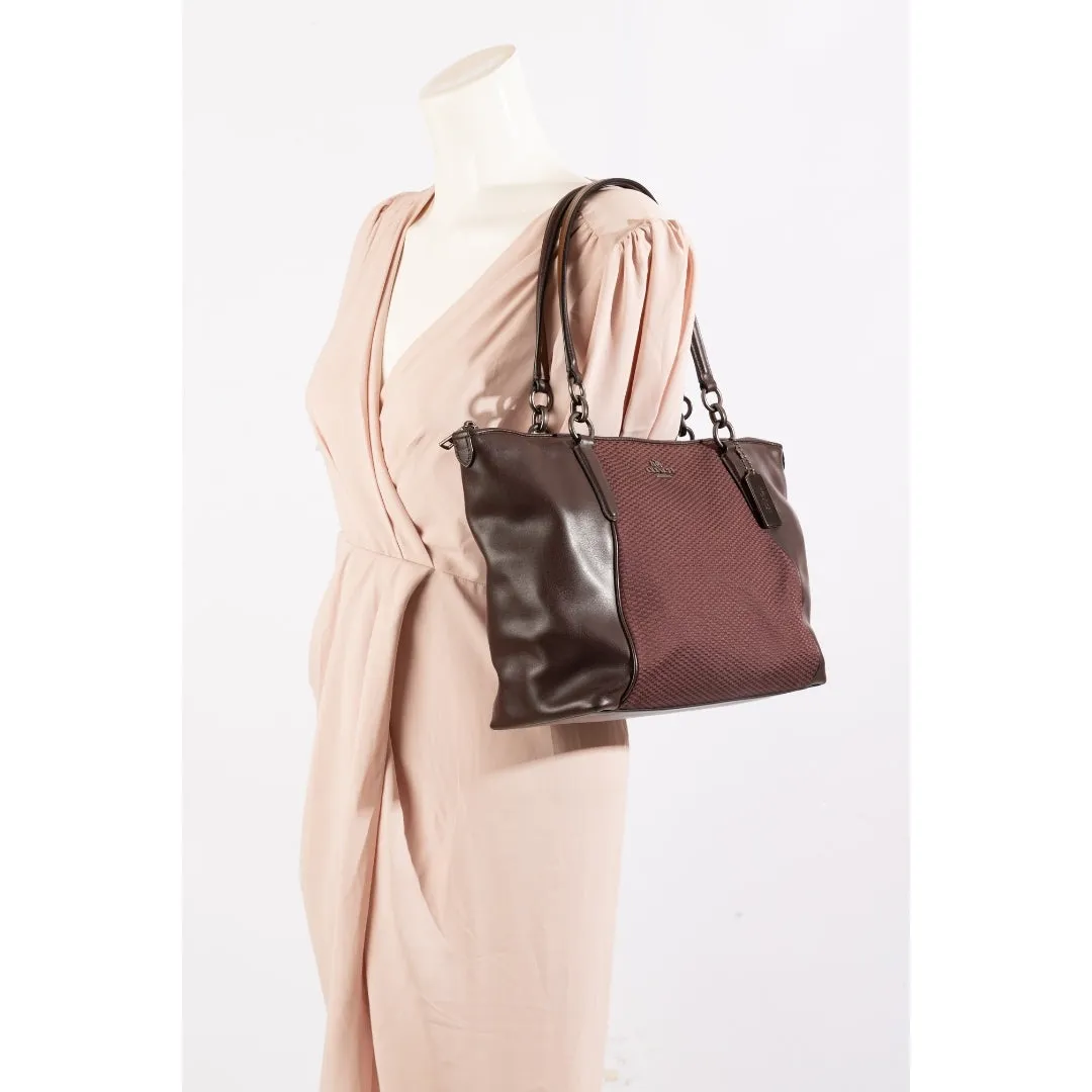 Coach Ava Crossgrain Leather Tote