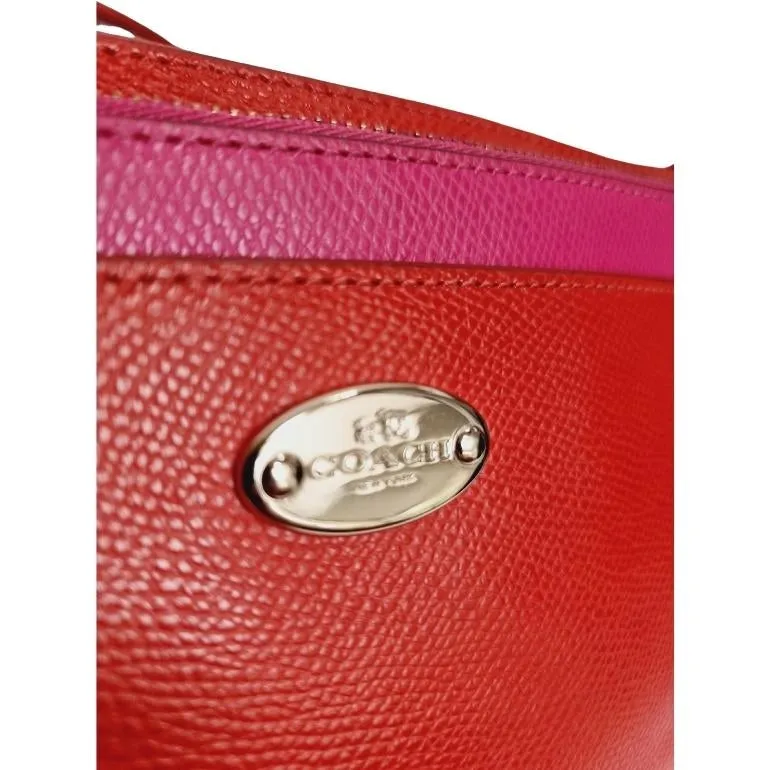 Coach Bicolor Crossgrain Pop Pouch Clutch Wristlet