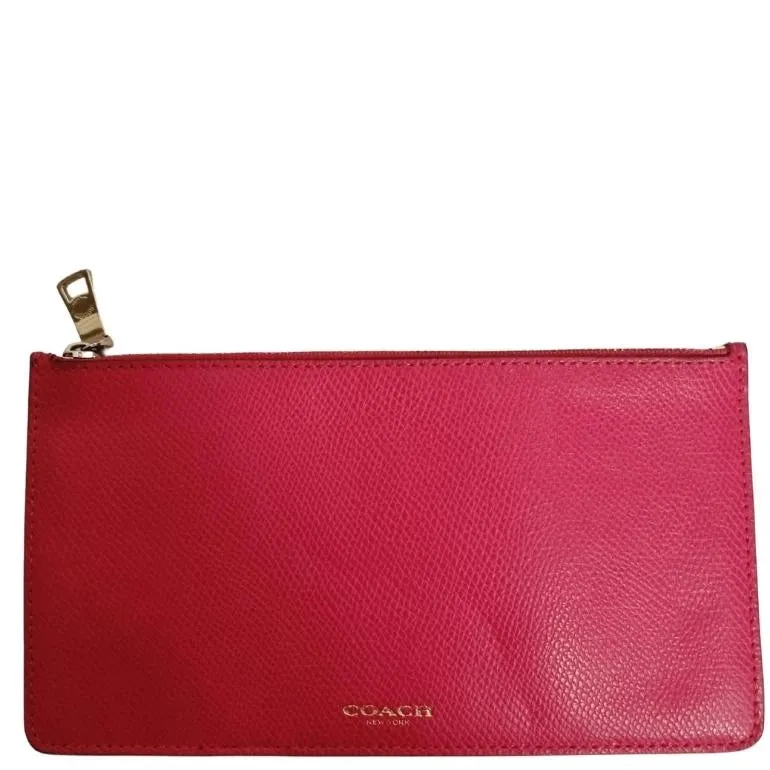 Coach Bicolor Crossgrain Pop Pouch Clutch Wristlet