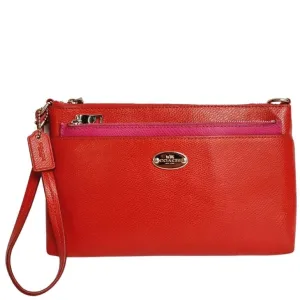 Coach Bicolor Crossgrain Pop Pouch Clutch Wristlet