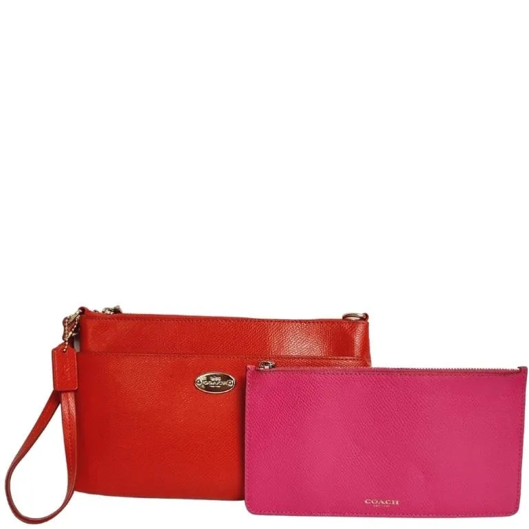 Coach Bicolor Crossgrain Pop Pouch Clutch Wristlet