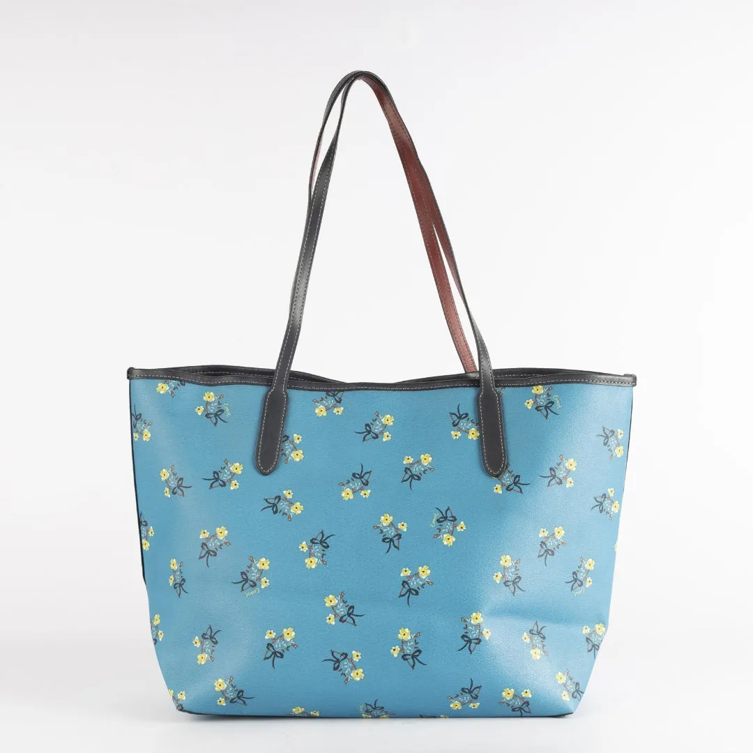 Coach Floral Bow Print City Tote