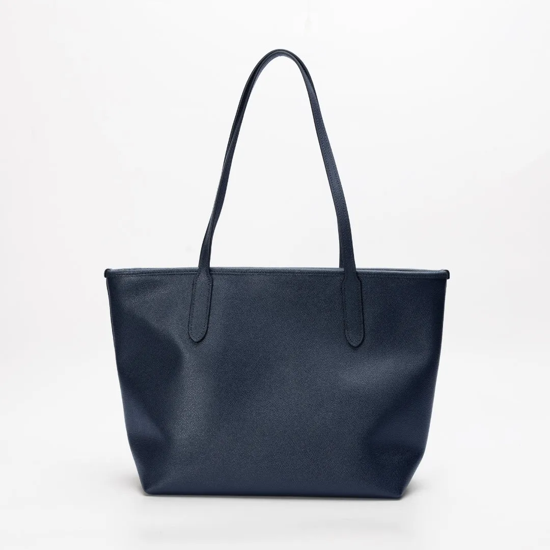 Coach Navy Blue Avenue Zip Tote