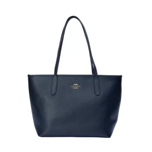 Coach Navy Blue Avenue Zip Tote