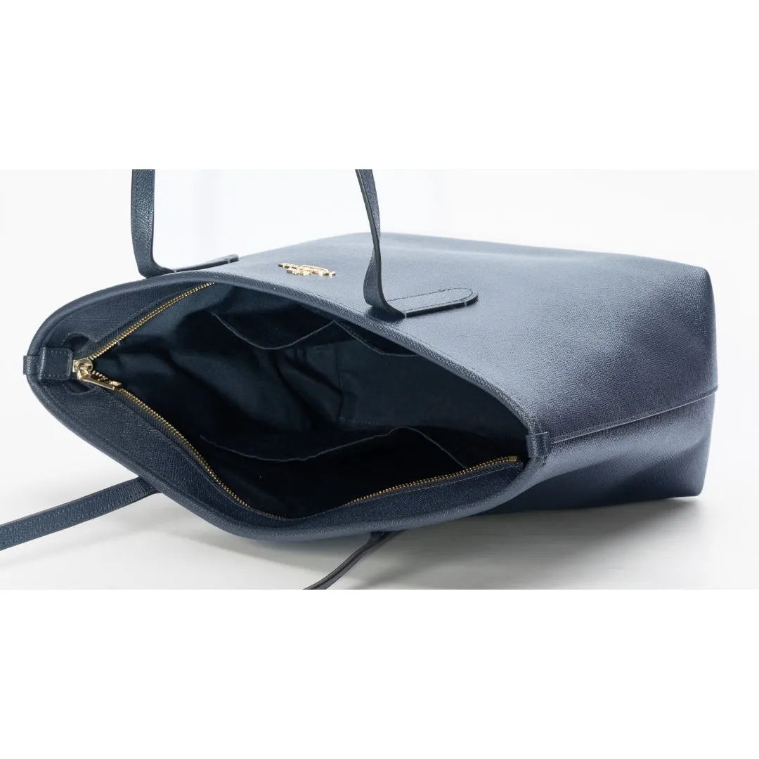 Coach Navy Blue Avenue Zip Tote