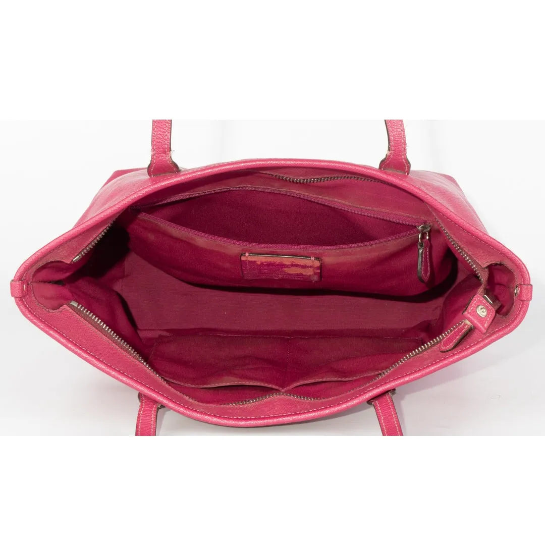Coach Pink Leather City Zip Tote Bag