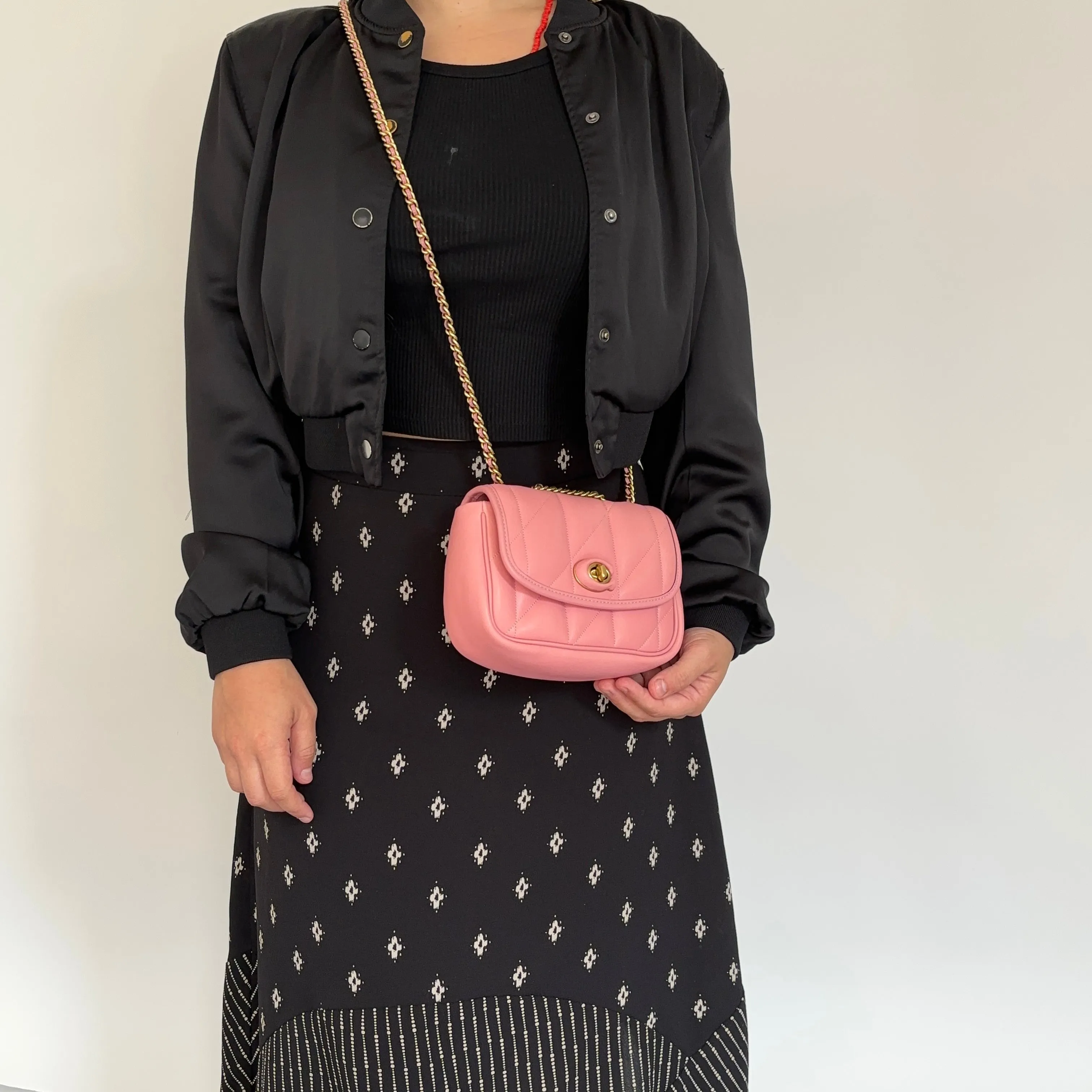 Coach Pink Quilted Pillow Madison 18 Shoulder Bag