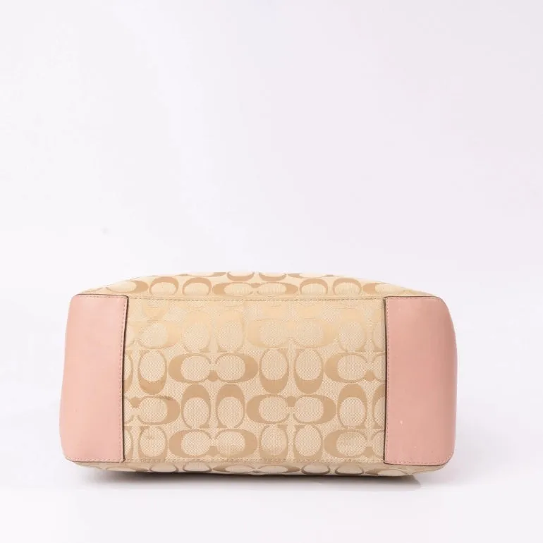 Coach Zip Top Tote In Signature