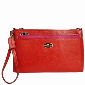 Coach Bicolor Crossgrain Pop Pouch Clutch Wristlet