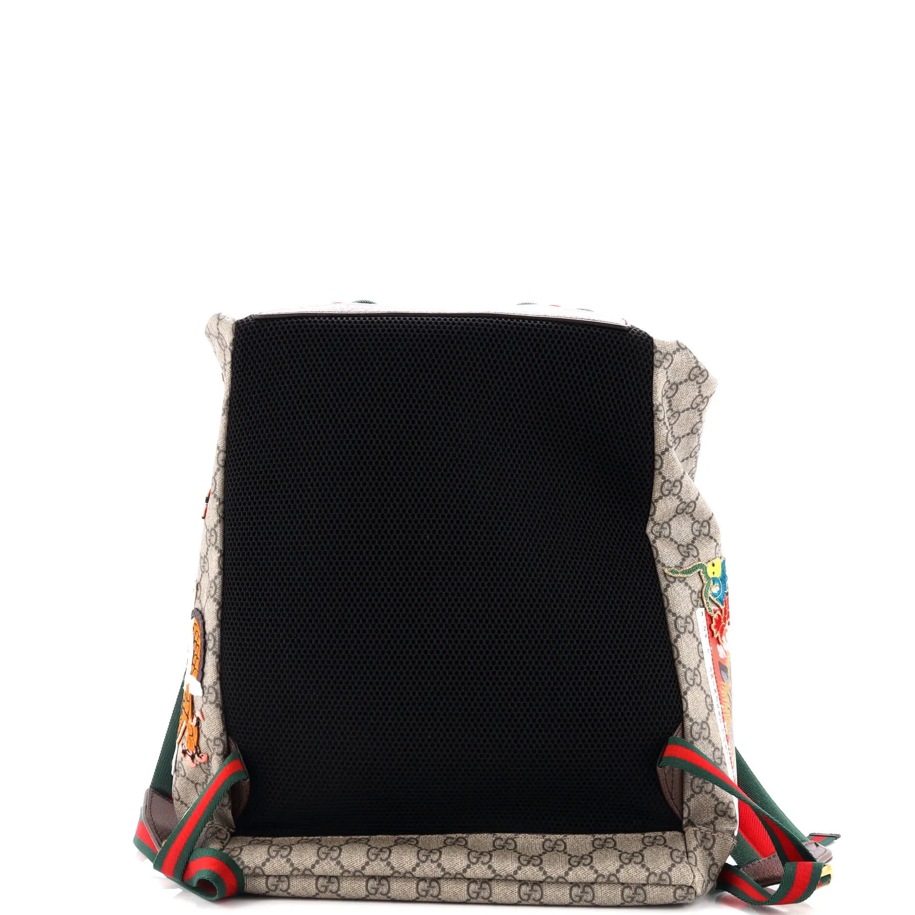 Courrier Soft Backpack GG Coated Canvas with Applique Large