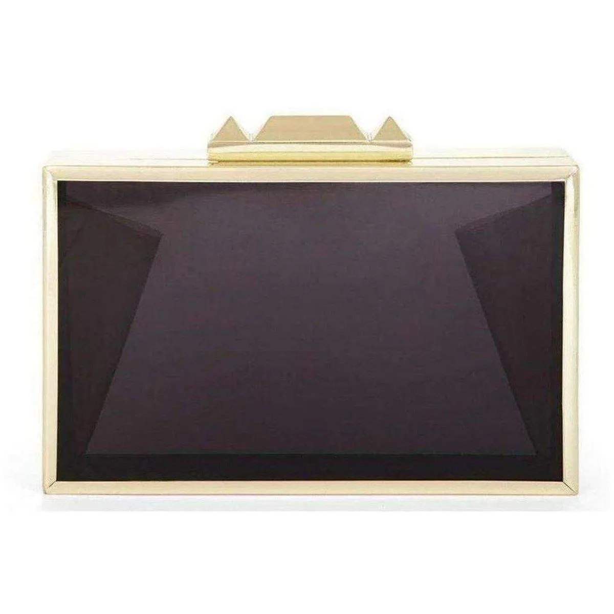 Crawford Lucite Black Clutch with Shell