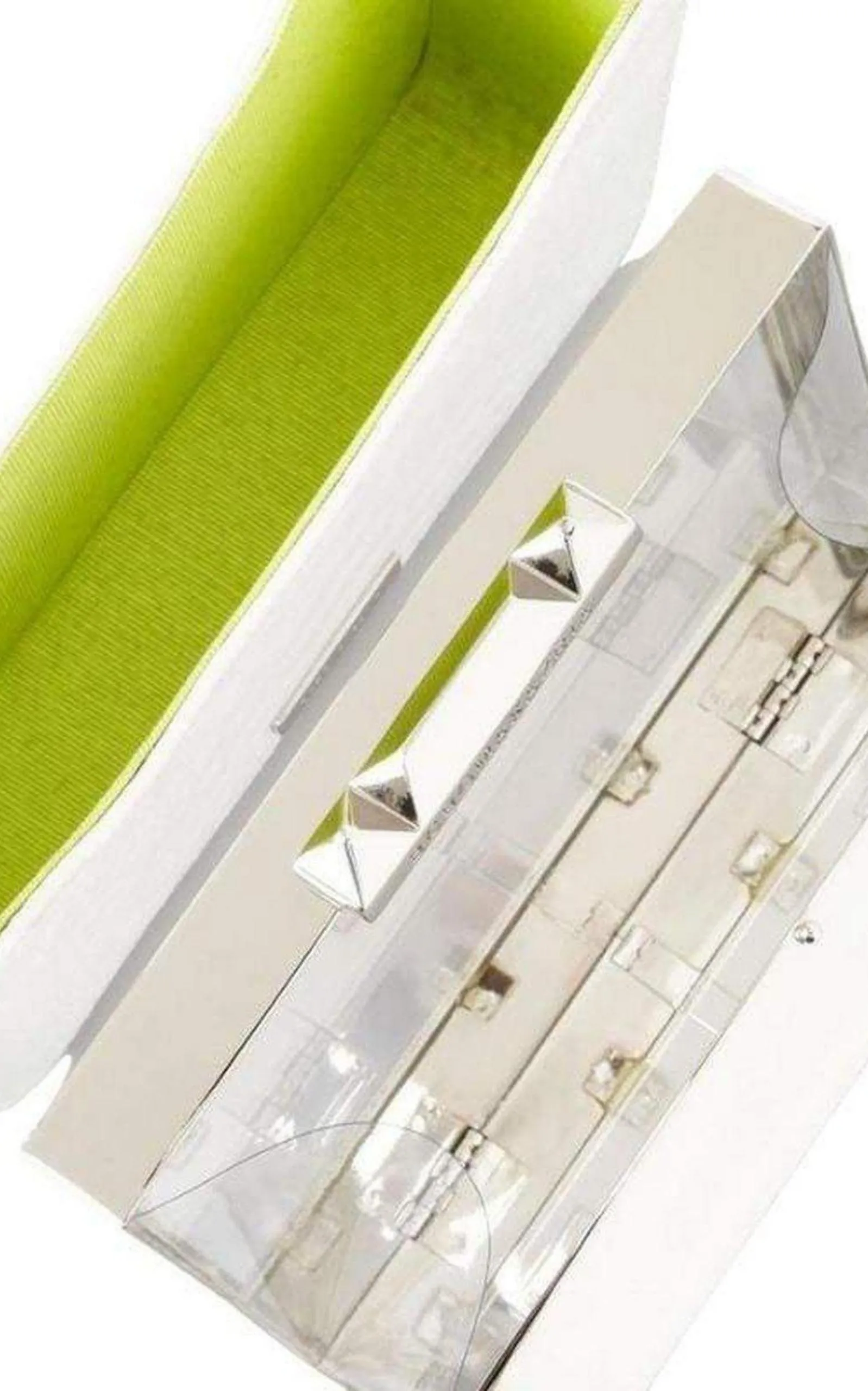 Crawford Lucite White Clutch with Shell