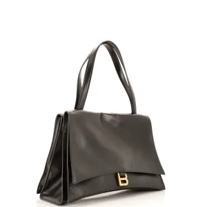 Crush Top Handle Shoulder Bag Leather Medium