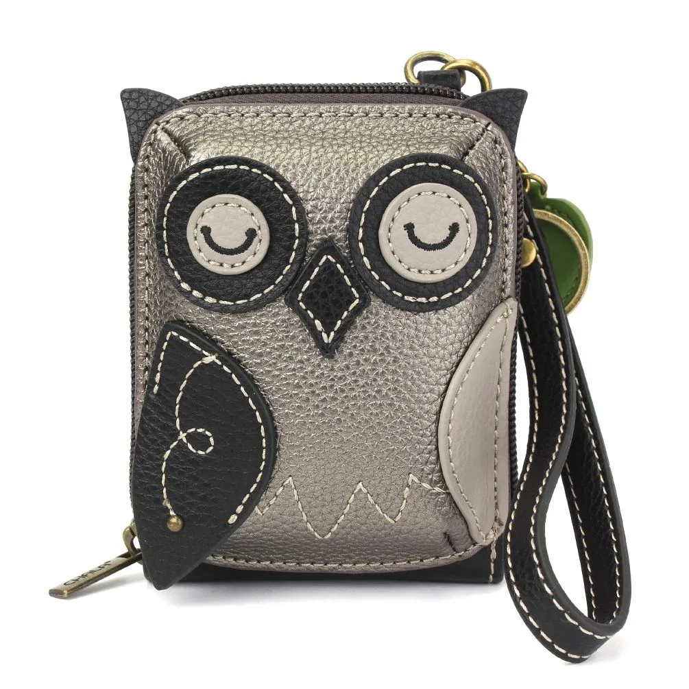 Cute-C - Credit Card Holder / Wallet Wristlet - Owl
