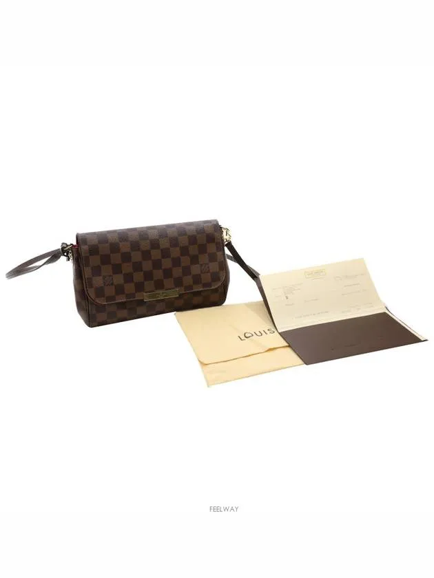Daejeon Used Luxury Goods M41129 Favorite MM Damier Eben Shoulder Bag
