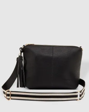 Daisy Stripe Crossbody Bag Black