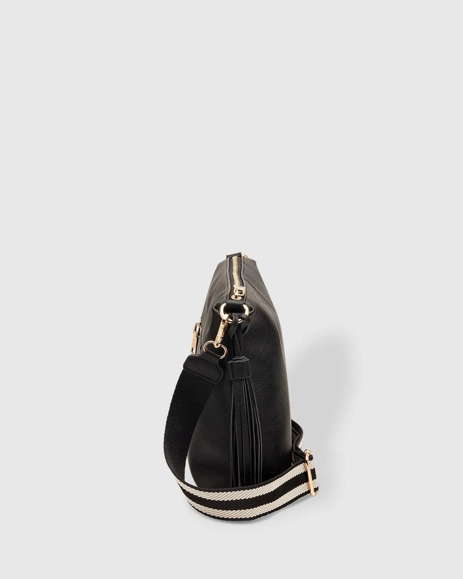 Daisy Stripe Crossbody Bag Black
