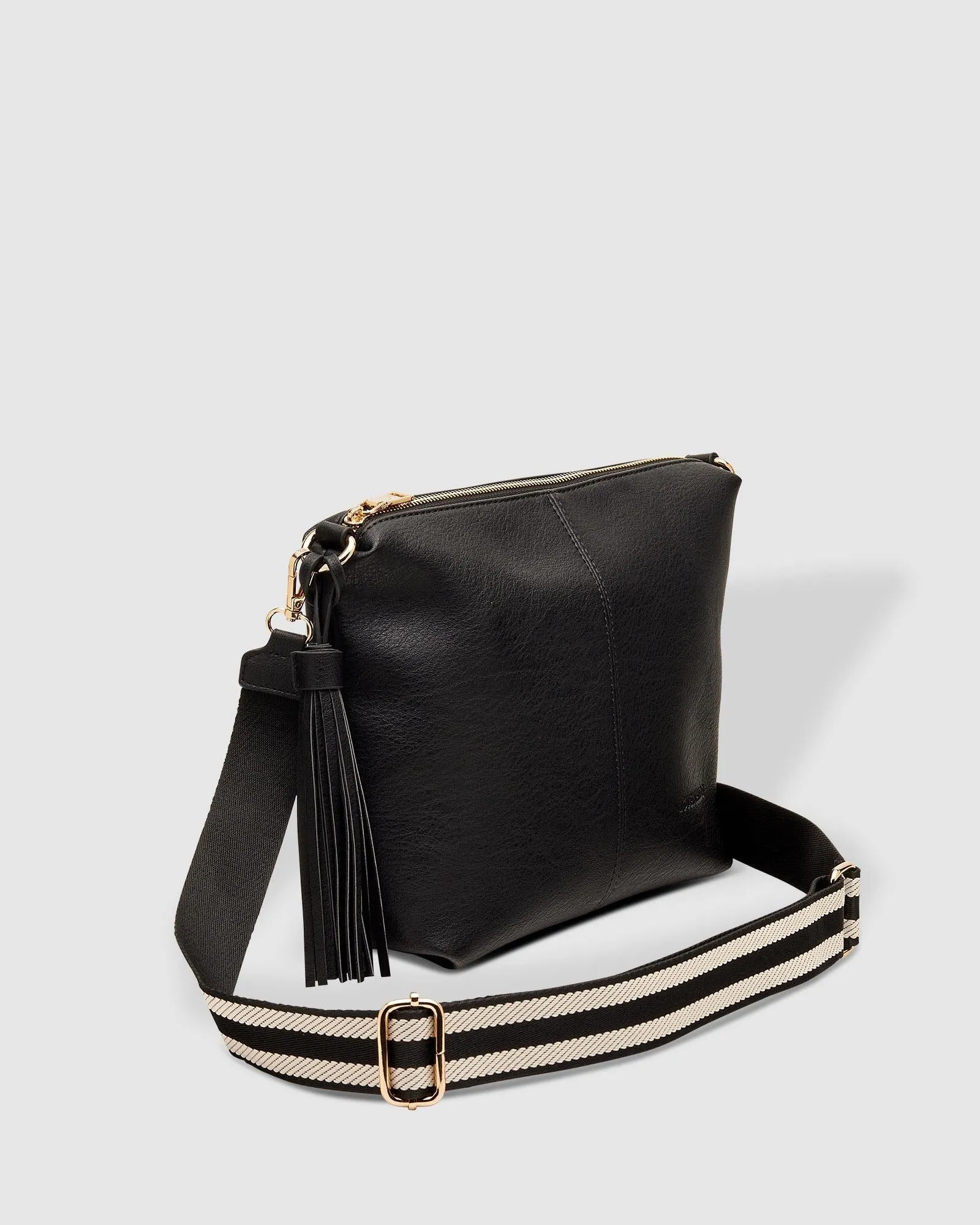 Daisy Stripe Crossbody Bag Black