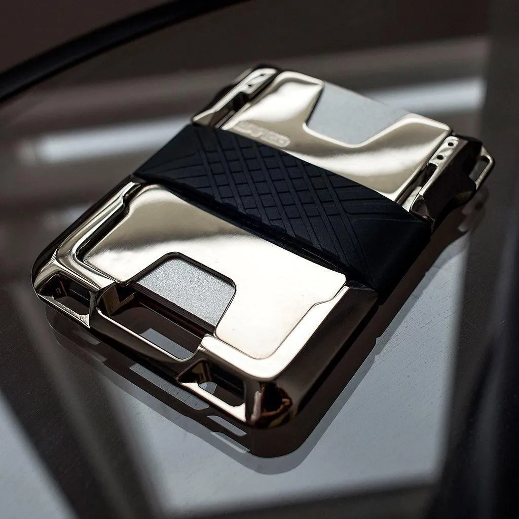 Dango Products M2 Maverick Hand Polished Nickel Plated Single Pocket Leather Wallet