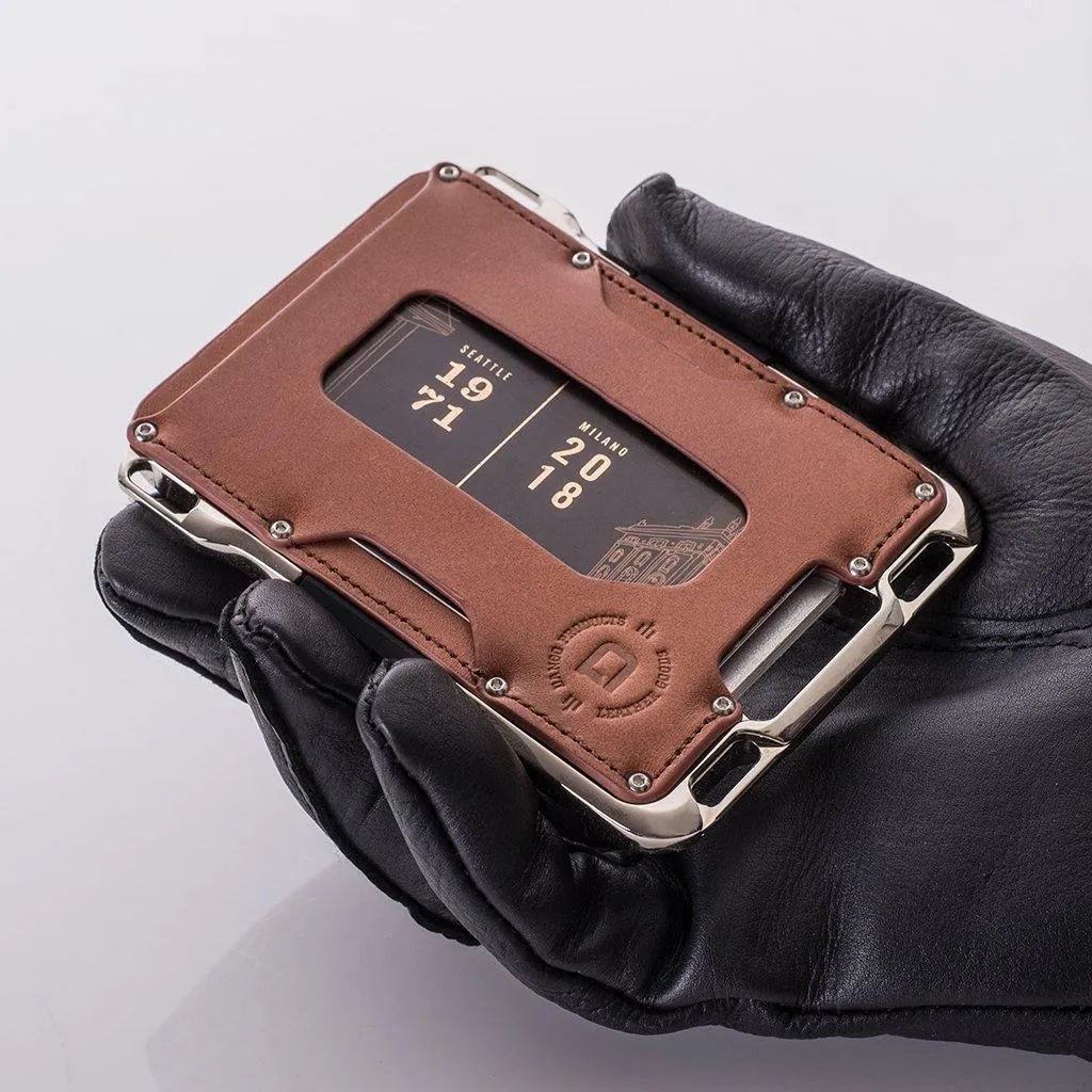 Dango Products M2 Maverick Hand Polished Nickel Plated Single Pocket Leather Wallet
