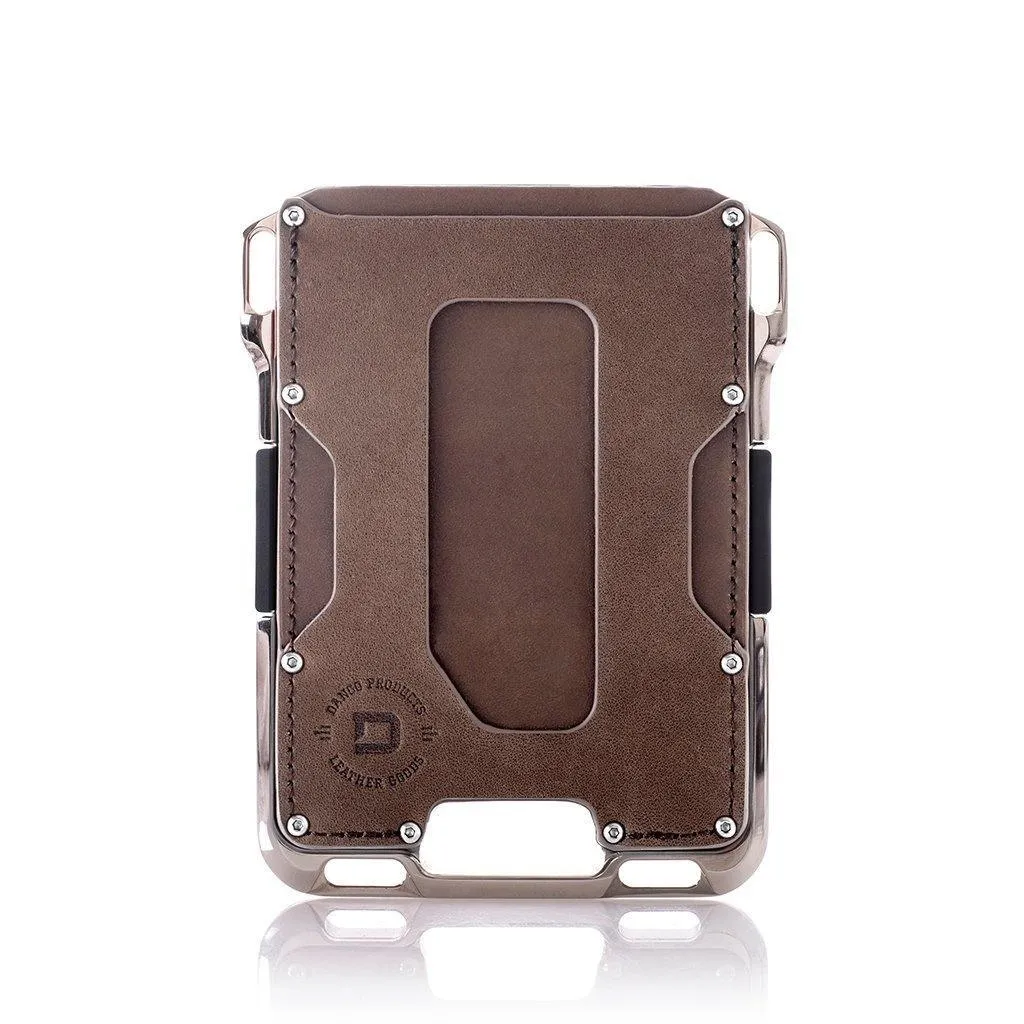 Dango Products M2 Maverick Hand Polished Nickel Plated Single Pocket Leather Wallet