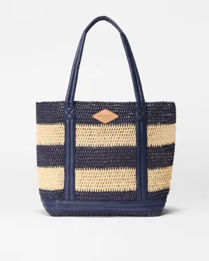 Dawn/Natural Stripe Crochet Medium Crochet Tote