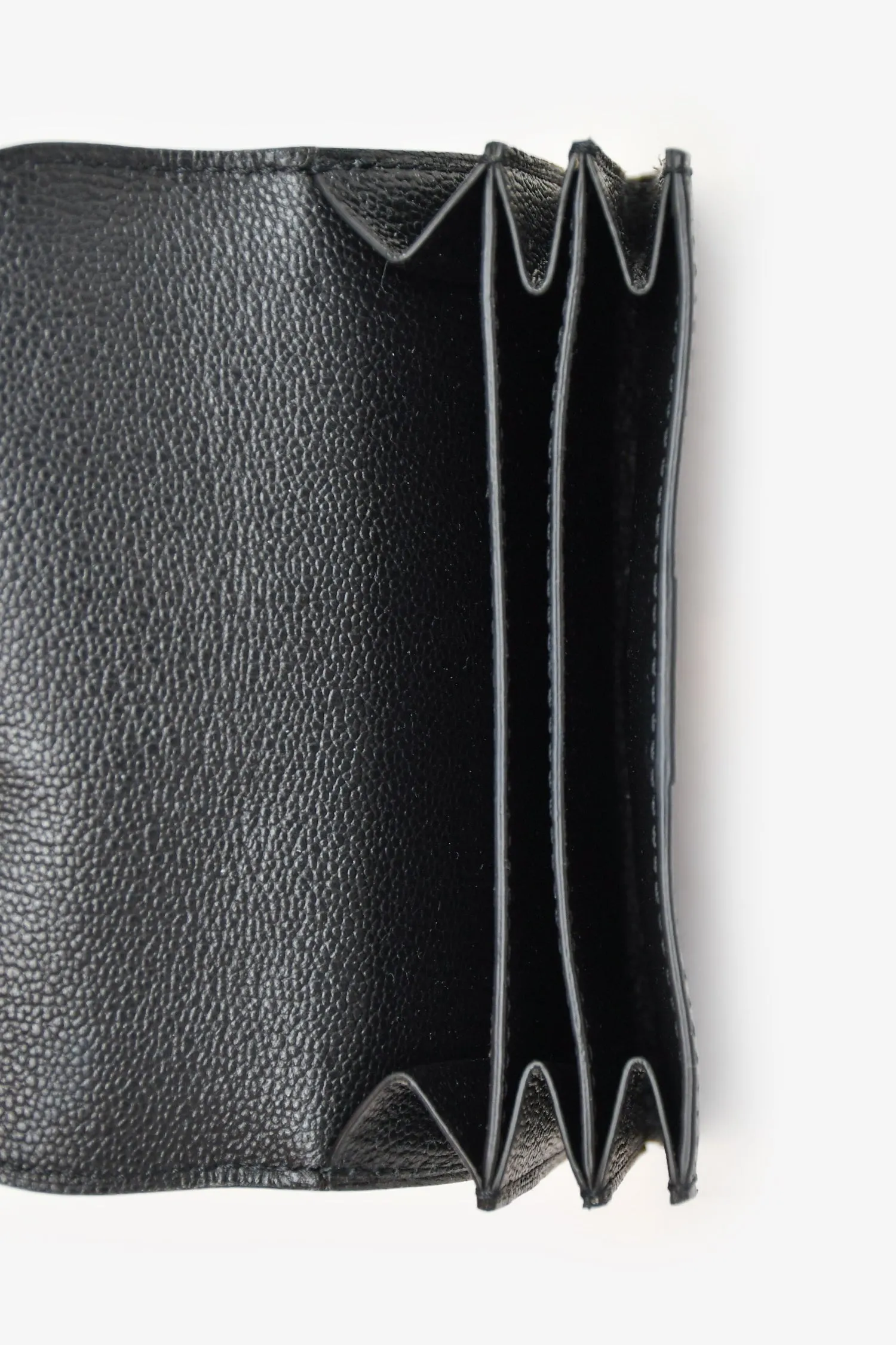 Delvaux Black Leather Brilliant Card Holder