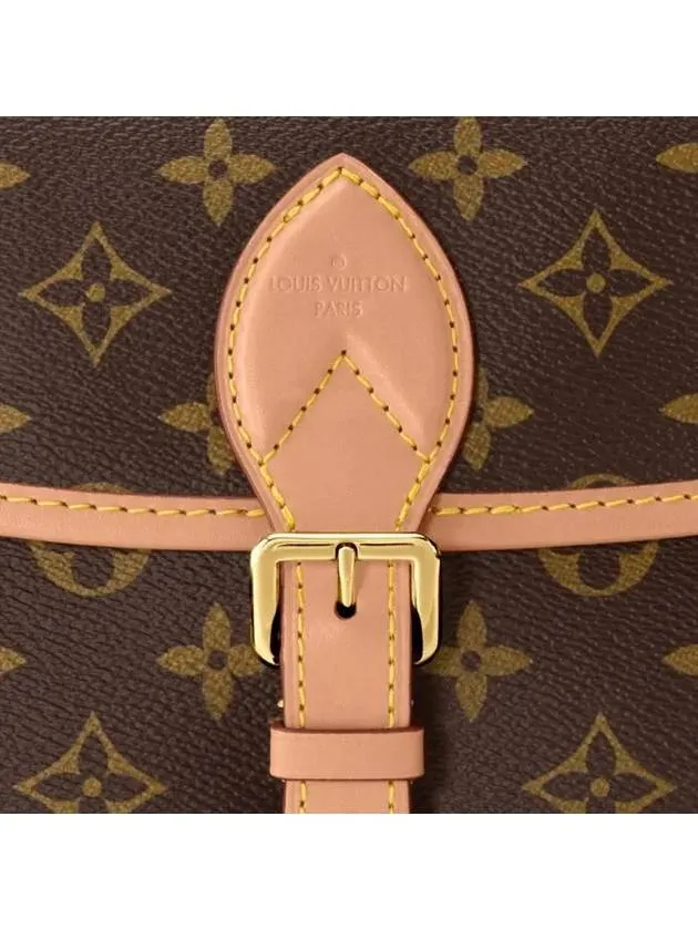 Diane Monogram Shoulder Bag Brown