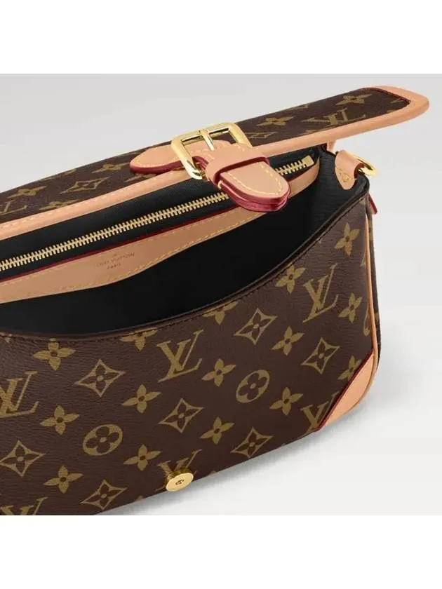 Diane Monogram Shoulder Bag Brown