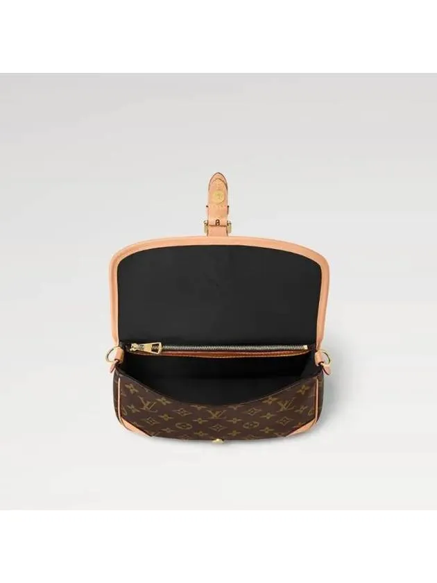 Diane Monogram Shoulder Bag Brown