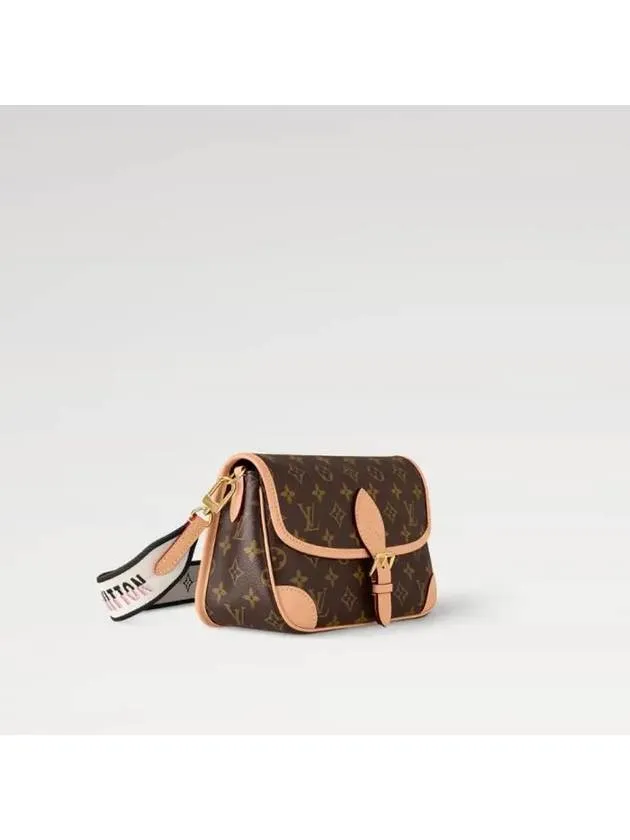 Diane Monogram Shoulder Bag Brown