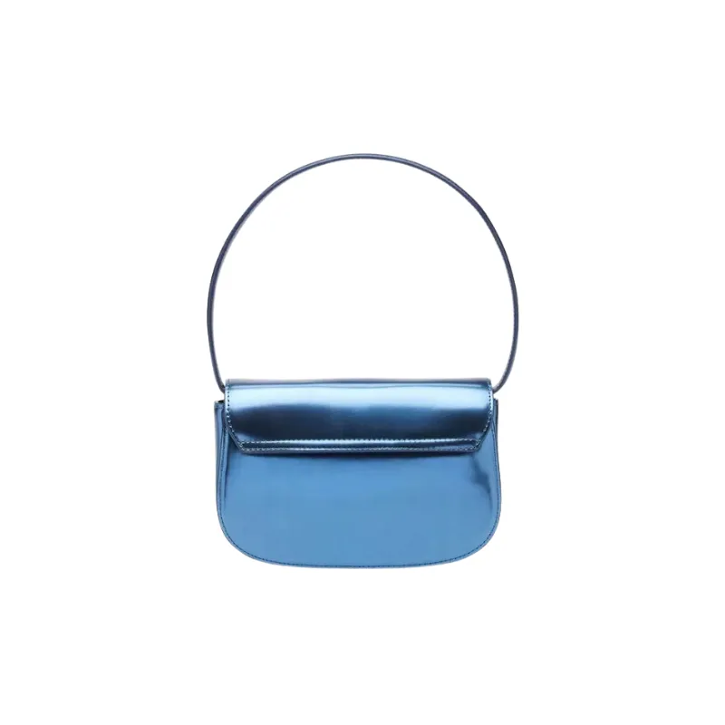Diesel 1Dr Shoulder Bag Mirrored Leather Blue