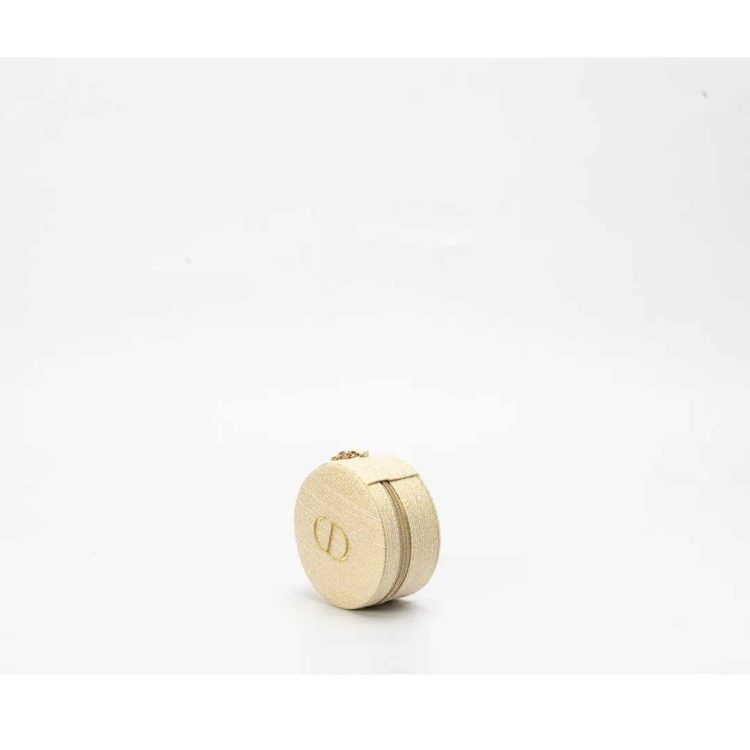 Dior Round Gold Trousse Pouch
