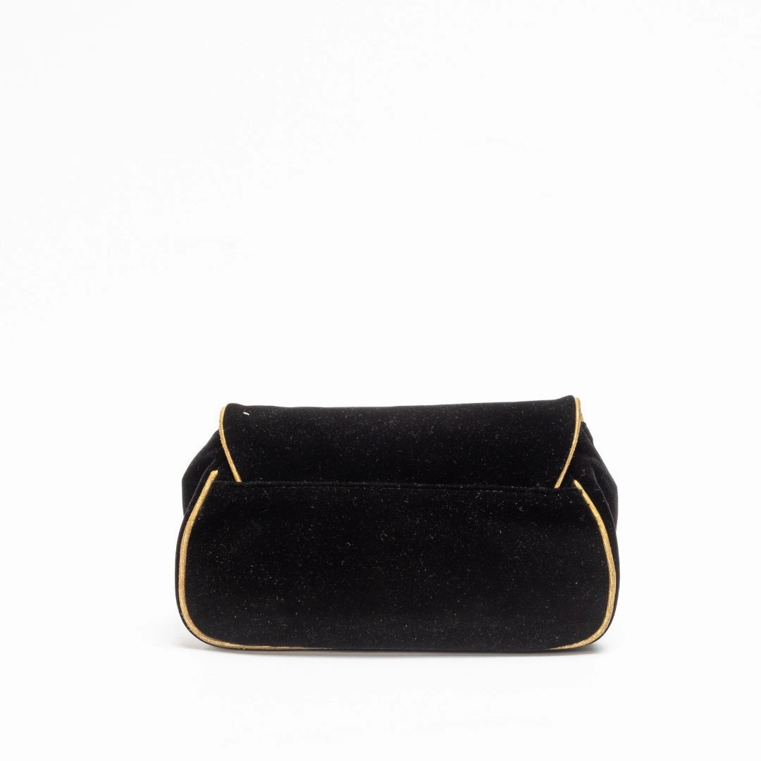 Dior Black Velvet Pouch