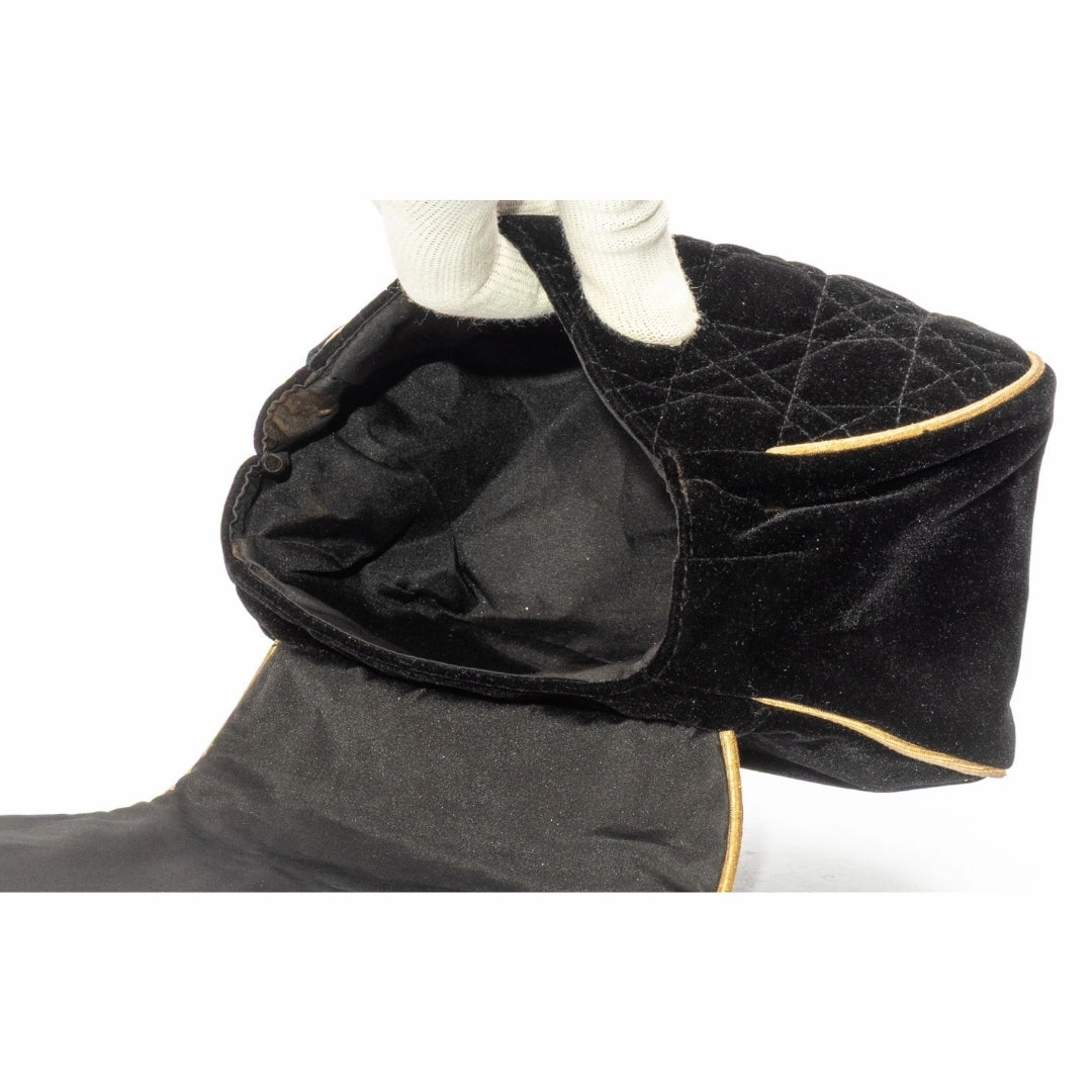 Dior Black Velvet Pouch