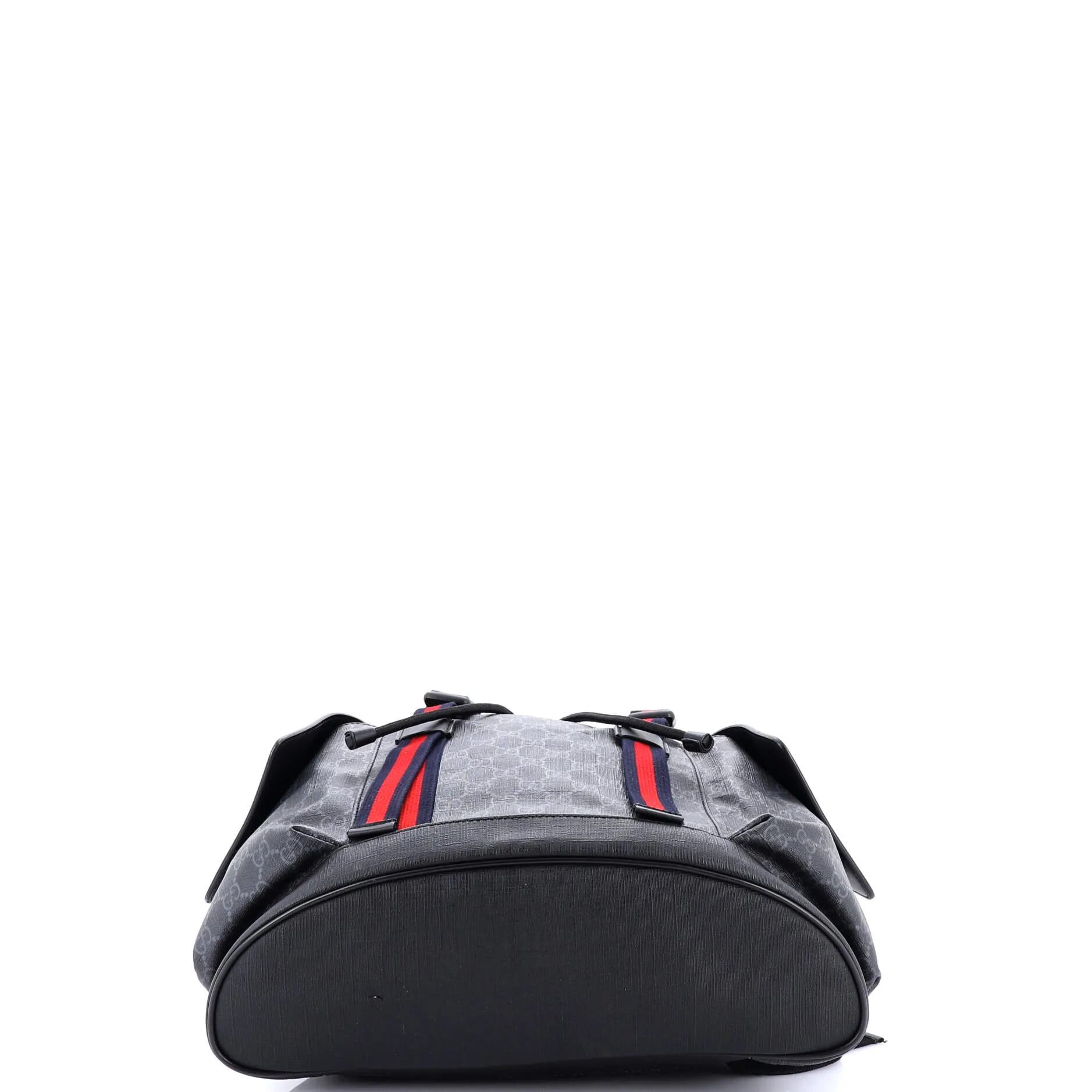 Double Pocket Buckle Backpack GG Coated Canvas Large