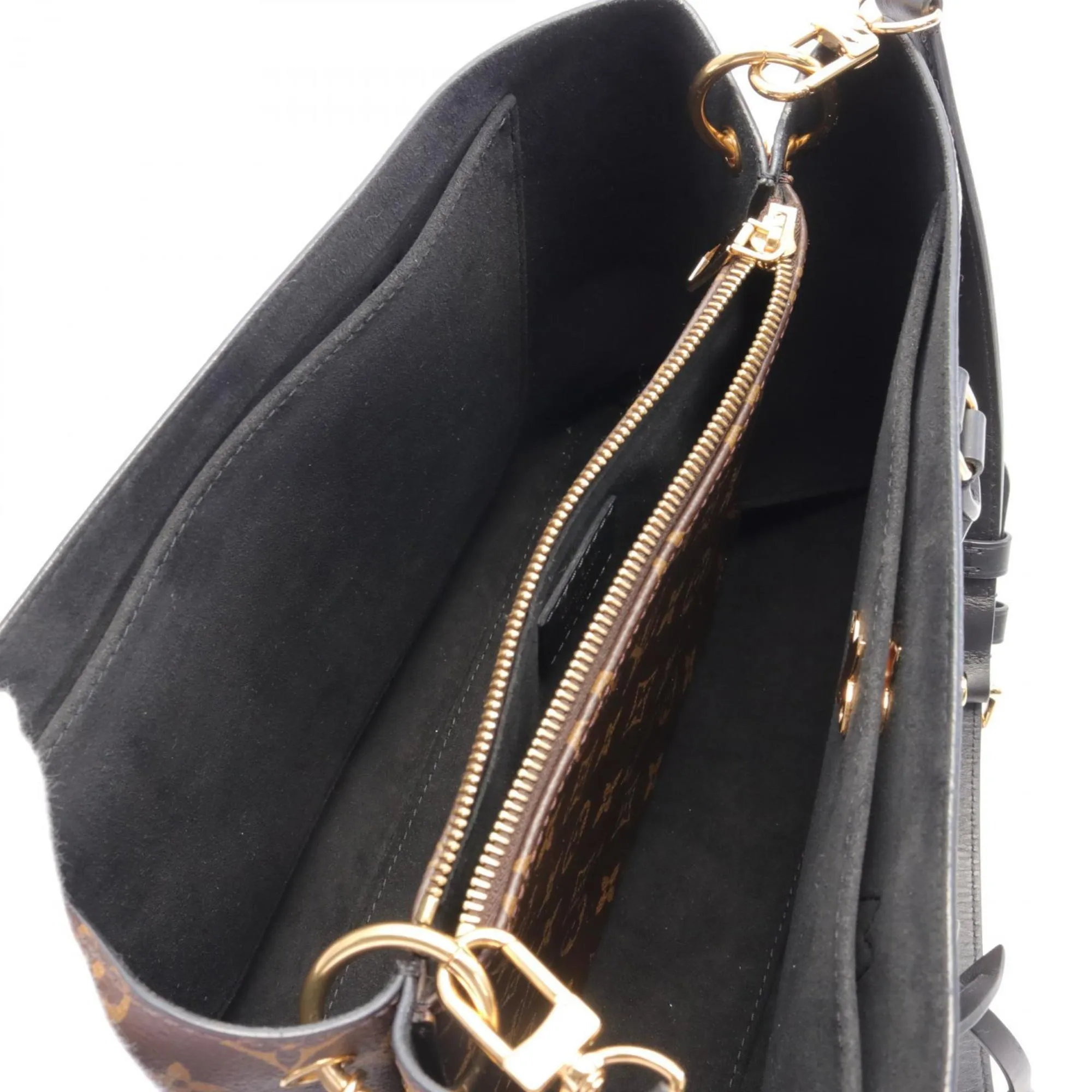 Elegant Canvas Shoulder Bag with Padlock and Key