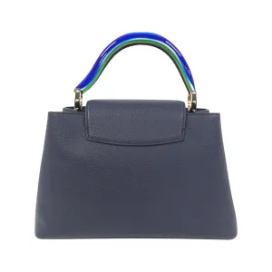 Elegant Leather Capucines with Dust Bag and Shoulder Strap