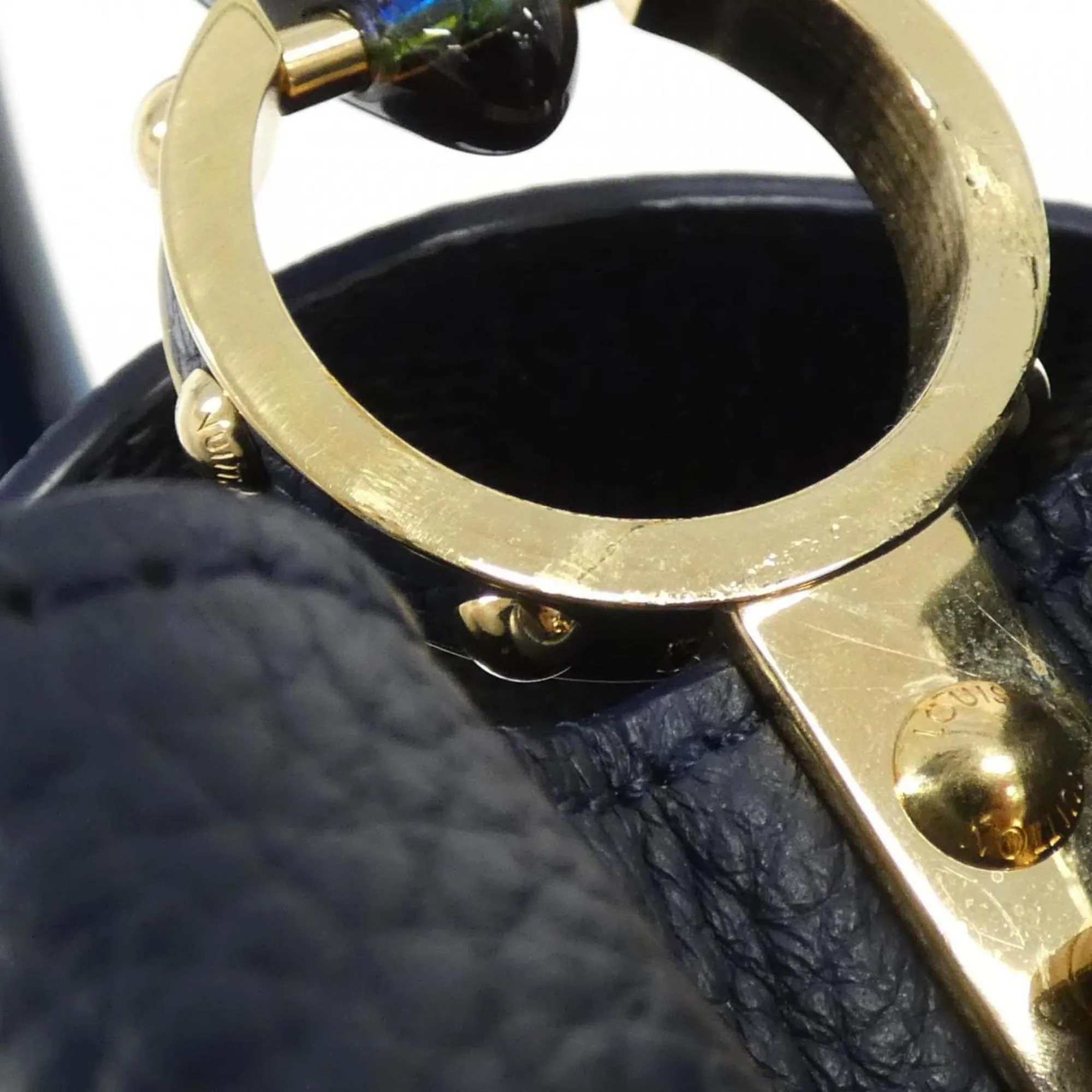Elegant Leather Capucines with Dust Bag and Shoulder Strap