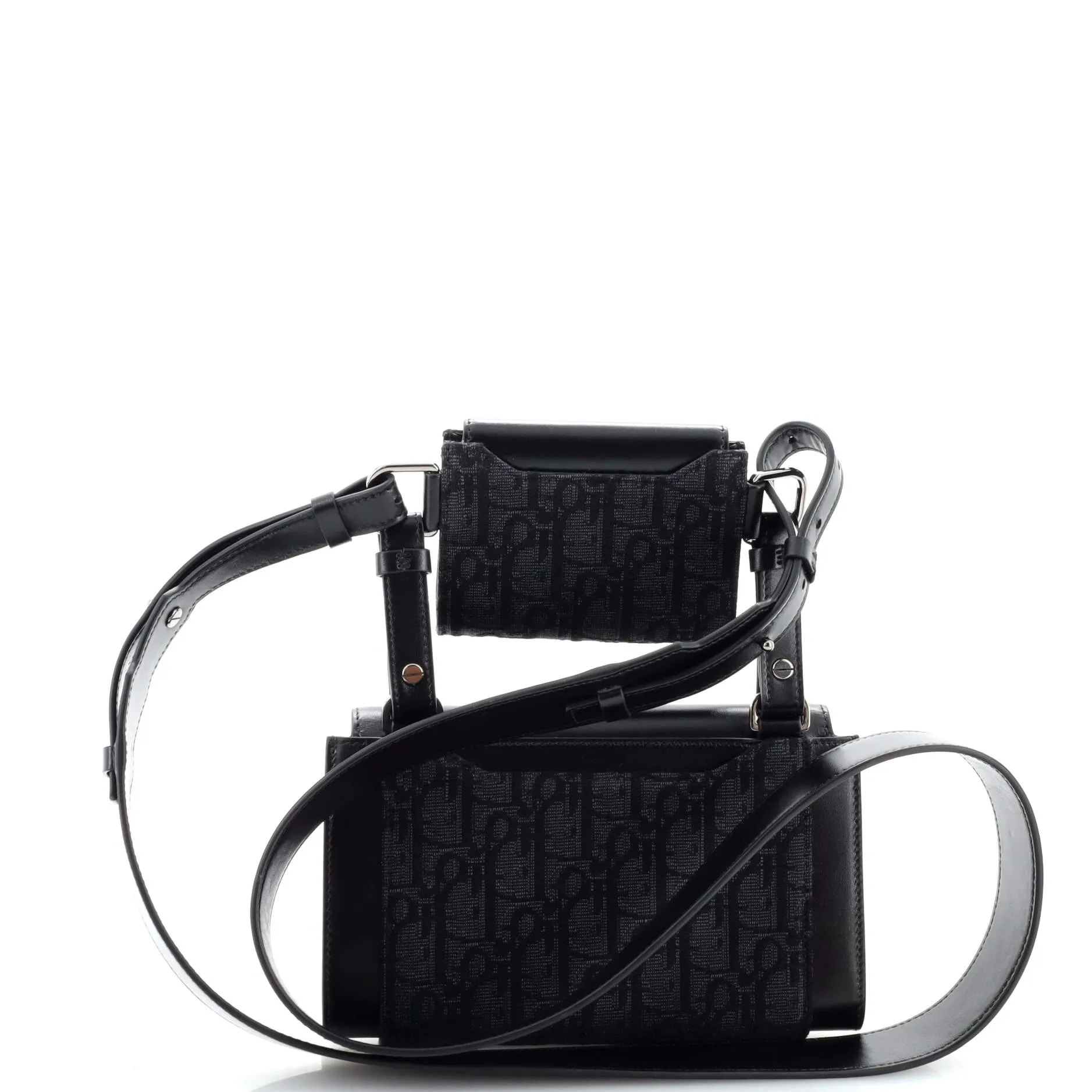 Elite Shoulder Pouch Oblique Canvas and Calfskin