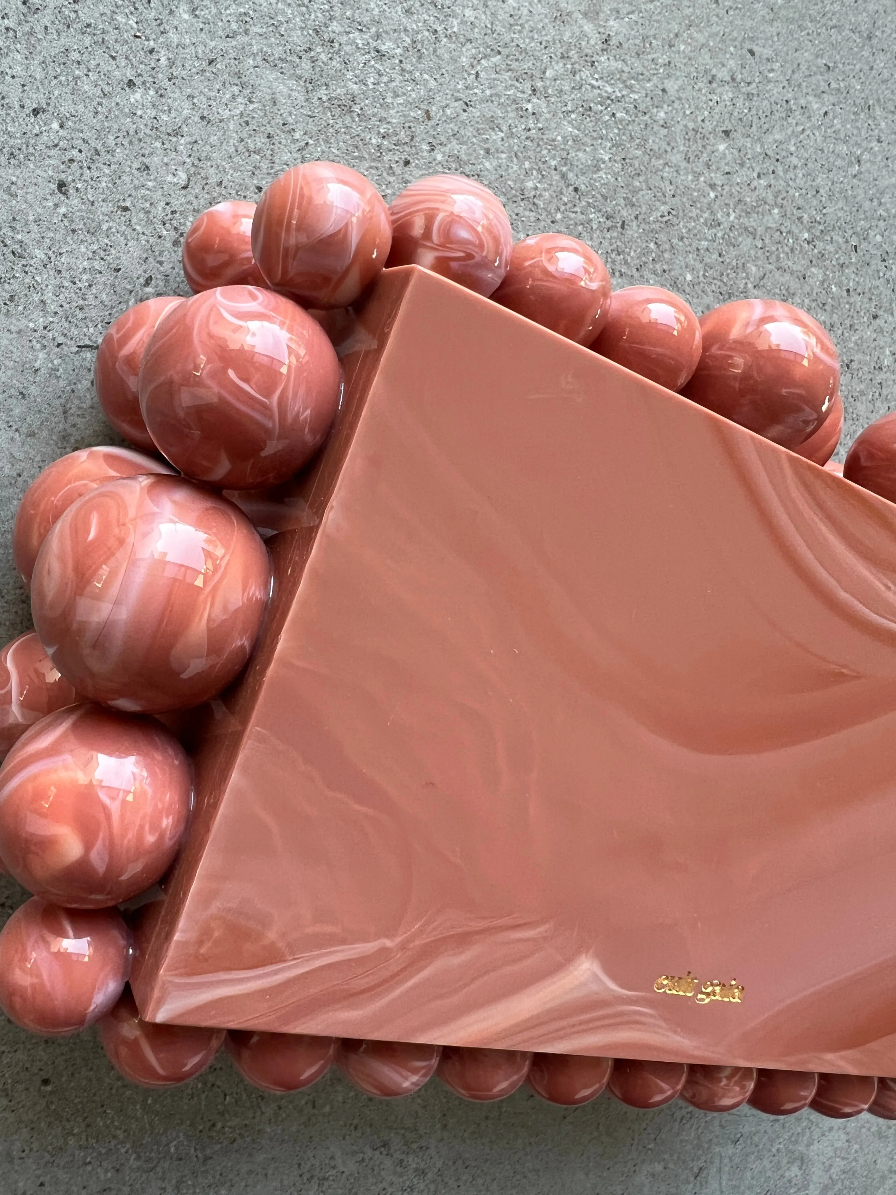EOS Acrylic Clutch, Pink Coral
